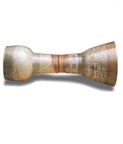 Jade green-colored pottery inlaid Vein Pattern Changku(a double-headed drum pinched in at the middle썸네일