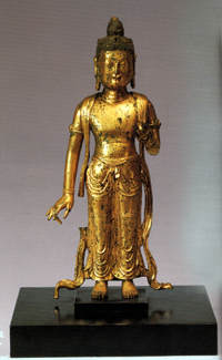 Gilt-Bronze Standing Bodhisattva (National Treasure No. 200)썸네일
