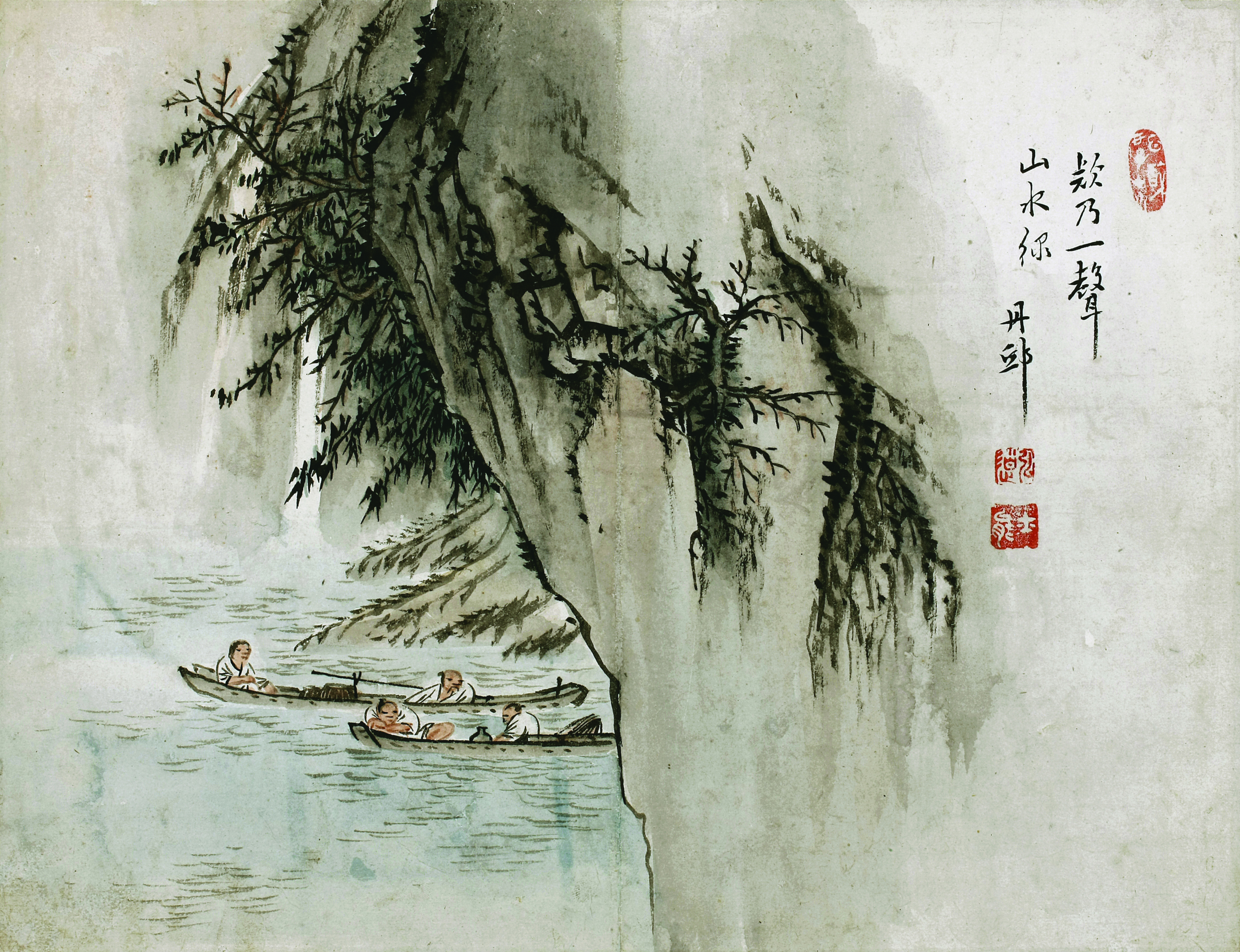 김홍도 필 산수인물도(金弘道 筆 山水人物圖)(제109호)